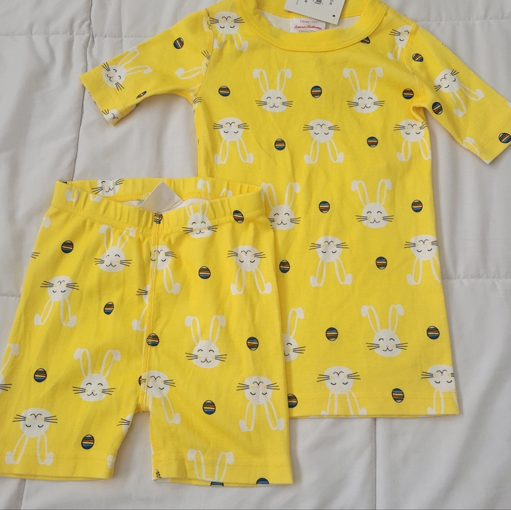 NWT Hanna Andersson Bunny Print Kids Pajamas